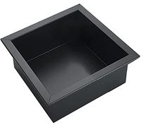 SANGOGO Niche de douche encastrée en inox 304 noir, étagère de douche de salle de bain, shampoing, produits de toilette, 35 x 35 x 12 cm