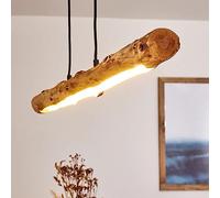 SANGPAO Nordic Home Creative Linéaire en Bois Ferme Lustre en Bois Long Suspendu LED Lustre pour Cuisine Industriel Vintage Plafonnier Lumière Rustique pour Salle À Manger Table Bar Restaurant Bureau