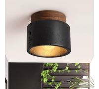 SANGPAO Plafonnier moderne en verre de marbre noir, plafonnier en pierre naturelle, barre de décoration de la maison, montage semi-encastré, bois de ferme, petit couloir proche du plafonnier pour cuis