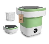 Sangukiro Mini machine à laver portable, machine à laver pliable à chargement par le haut avec 3 modes, linge pliable en silicone rose
