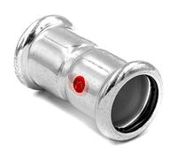 SANHA-THERM Pressfitting - Manchon FF 35 mm - C-Stahl galvanisé anticorrosion - Profil SA V M - Montage rapide par sertissage à froid - Idéal chauffage et climatisation