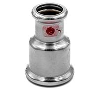 SANHA-THERM Pressfitting - Manchon réduit FF 28x15 mm - C-Stahl galvanisé - Profil SA V M - Connexion robuste - Pour circuits thermiques et climatisation