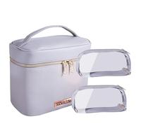 SANHECUN Trousse de maquillage de voyage, trousse de maquillage, trousse de toilette, trousse de maquillage, gris, Essentiels de voyage