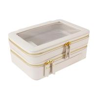 SANHECUN Trousse de toilette/maquillage de voyage transparente pour accessoires de voyage, blanc, SHC-TL-2