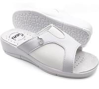 Sani' Pantoufle pour femme ouverte, auto-modelage, pour hallux valgus, confort respirant, correcteur, séparateur, doigt, pieds, bleu