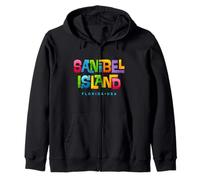 Sanibel Island, Floride, Design typographique du Milieu du siècle Sweat à Capuche