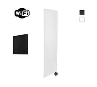 Sanicare HPW Denso Radiateur électrique - 180x40cm - 948W - wifi - thermostat - noir - en bas à droite - blanc mat HPRWZ 401800/W