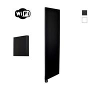 Sanicare HPW Denso Radiateur électrique - 180x40cm - 948W - wifi - thermostat - noir - en bas à gauche - noir mat HPLWZ 401800/A