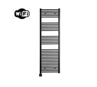 Sanicare HPW Radiateur électrique - 172x60cm - 1127W - wifi - thermostat - noir - en bas à gauche - noir mat HPLWZ 601720/A