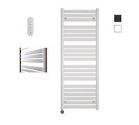Sanicare HVS - Moda Radiateur électrique - 160x60cm - 1159W - avec télécommande - thermostat - noir - en bas à gauche - blanc mat HLDSZ 601600/W