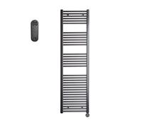 Sanicare HVS Radiateur électrique - 172x45cm - 920W - avec télécommande - thermostat - noir - en bas à droite - gunmetal (anthracite) HRASZ 451720/M