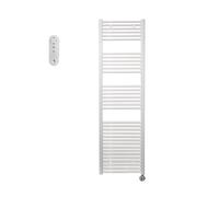 Sanicare HVS Radiateur électrique - 172x60cm - 1127W - avec télécommande - thermostat - chrome - en bas à droite - blanc HRASC 601720/W
