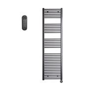 Sanicare HVS Radiateur électrique - 172x60cm - 1127W - avec télécommande - thermostat - noir - en bas à droite - gunmetal (anthracite) HRASZ 601720/M