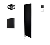 Sanicare HVW Denso Radiateur électrique - 180x40cm - 948W - wifi - thermostat - noir - en bas à gauche - noir mat HRLWZ 401800/A