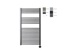 Sanicare Radiateur électrique - 111.8 x 60cm - thermostat chrome en dessous droite - gunmetal HRAEC601118/M