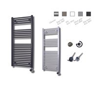 Sanicare radiateur électrique design 111,8 x 60 cm blanc avec thermostat chromé HRAEC601118/W