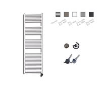 Sanicare radiateur électrique design 172 x 45 cm blanc avec thermostat chromé HRAEC451720/W