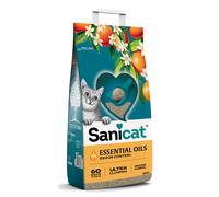 SANICAT Essential Oils Orange floral litière en bentonite avec parfum floral 10 kg