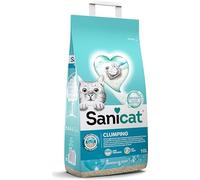 Sanicat - Litière agglomérante parfum savon de Marseille | Composée de minéraux naturels avec contrôle des odeurs garanti | Retient l’humidité et facilite le nettoyage du bac | Format : 10 L