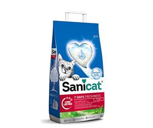 Sanicat - Litière Classic parfum Aloe Vera, Contrôle des odeurs pendant 7 jours, Absorption rapide, Produit de haute qualité pour l’hygiène de votre animal, Format : 4 L