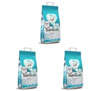 Sanicat - Litière pour Chats Ultra-agglomérante Blanche - Parfum de Savon de Marseille, Fabriquée à partir de minéraux naturels avec contrôle d'odeur Garanti, Capacité de 10 L (Lot de 3)