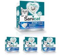 Sanicat Litiere Sanicat Ultra Agglomérante Blanche Oxygène 6L (Lot de 4)
