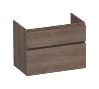 Saniclass Advance Meuble sous-lavabo 80x60x45.5cm sans poignées 2 tiroirs 1 espace siphon MDF Legno Viola OK-AD80LV
