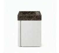Saniclass Chaci ensemble lave-mains - 40x65cm - 1 porte - 1 trou de robinet - droite - lave-mains dark emporador - blanc mat SW1411216/SW1244453