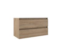 Saniclass Chaci Meuble bas de salle de bains - 100cm - 2 tiroirs - sans poignées - chêne 84404