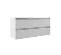 Saniclass Chaci Meuble bas de salle de bains - 120cm - 2 tiroirs - sans poignées - blanc mat 85757