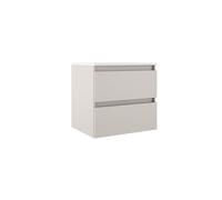 Saniclass Chaci Meuble bas de salle de bains - 60cm - 2 tiroirs - sans poignées - coton mat (beige) 77087