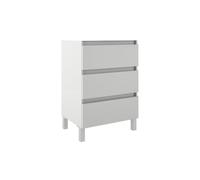 Saniclass Chaci PLUS Ensemble meuble de salle de bains - 60x86x46cm - plan supérieur - 3 tiroirs - blanc mat SW892697/SW892766
