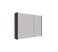 Saniclass Holz Atelier Armoire de toilette - 80x63x16cm - avec panneaux latéraux - Chêne charcoal SW1420837/SW1212816