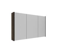 Saniclass Holz Atelier Armoire miroir - 100x63x16cm - incluant panneaux latéraux - Chêne charcoal SW1420837/SW1212817