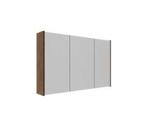 Saniclass Holz Atelier Armoire miroir - 100x63x16cm - incluant panneaux latéraux - Walnut pure SW1420838/SW1212817
