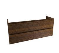 Saniclass Holz Pure Meuble sous lavabo de salle de bains - 160x45x60cm - 4 tiroirs - Noyer pure SW1420794