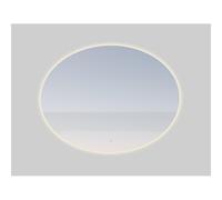Saniclass Oval miroir de salle de bains - 80x60cm - ovale - in lairage LED indirect - chauffage de miroir - interrupteur tactile NAB001-B-80x60