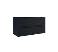 Saniclass Prime Balance Meuble sous lavabo - 100x55x44.9cm - 2 tiroirs - Poignée intégrée - MDF - bleu marine mat 88176
