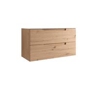Saniclass Prime Balance Meuble sous lavabo - 100x55x44.9cm - 2 tiroirs - Poignée intégrée - MDF - Chêne rustique 074820/RC