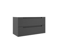 Saniclass Prime Balance Meuble sous lavabo - 100x55x44.9cm - 2 tiroirs - Poignée intégrée - MDF - mat anthracite 88175