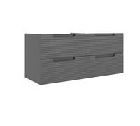 Saniclass Prime Balance Meuble sous lavabo - 120x55x44.9cm - 4 tiroirs - Poignée intégrée - MDF - mat anthracite 88165_2x