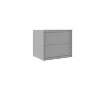 Saniclass Prime Core Ensemble de meuble - 100x50x45cm - 1 vasque ovale en céramique Blanc - 1 trous de robinet - 2 tiroirs - avec miroir rectangulaire - Anthracite mat 70878