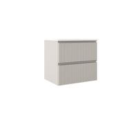 Saniclass Prime Core Meuble de salle de bain - 120x55x45.9cm - plan vasque - vasque en pierre naturelle - mat cotton SW892638/SW728219/SW728221