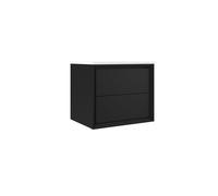 Saniclass Prime Core Meuble sous lavabo - 60x55x45cm - 2 tiroirs - push to open - MDF - mat noir 88471