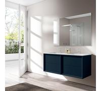 Saniclass Prime Core Meuble sous vasque 59.5x45x55cm - 2 tiroirs - push to open - MDF - Greige 2xSW892677/SW804533/SW724613