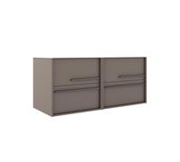 Saniclass Prime Essential Meuble sous lavabo - 120x55x46cm - 4 tiroirs - Poignée standard - MDF - taupe AQUA_60_Quarzo_2x