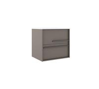 Saniclass Prime Essential Meuble sous lavabo - 60x55x46cm - 2 tiroirs - Poignée standard - MDF - taupe AQUA_60_Quarzo