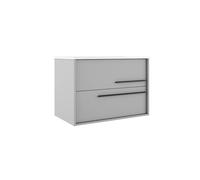 Saniclass Prime Essential Meuble sous lavabo - 80x55x46cm - 2 tiroirs - Poignée standard - MDF - mat greige (gris) AQUA_80_Griggio