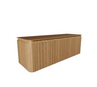 Saniclass Terra Ensemble meuble de salle de bains - 140cm - 4 tiroirs - coins arrondis - plan de toilette - châtaignier (Chêne clair) SW1174103/SW1418396