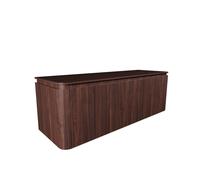 Saniclass Terra Ensemble meuble de salle de bains - 140cm - 4 tiroirs - coins arrondis - plan de travail - châtaignier (noyer) SW1174104/SW1418395